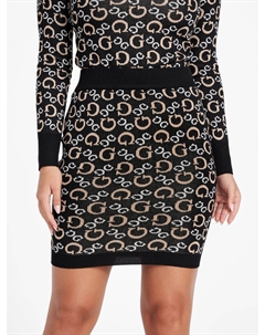 Юбка-свитер с логотипом Tianna, цвет Jet Black Multi Guess factory