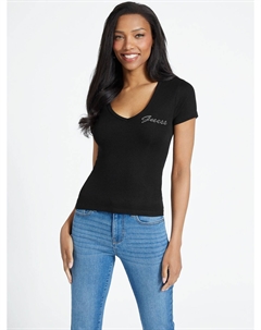 Футболка с логотипом Frankie, черный Guess factory