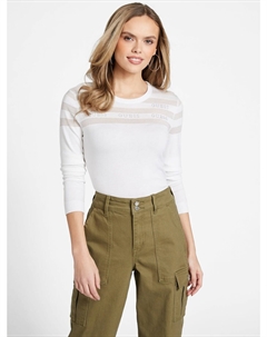 Свитер Lavinia со стразами, цвет Dove White Guess factory