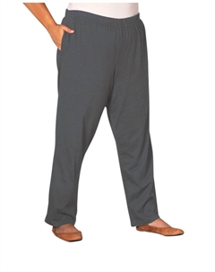 Свободные брюки из хлопкового трикотажа - плюс, серый On the plus side