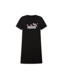 Женское узкое платье-футболка с цветочным принтом ESS, черный Puma
