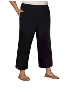 Широкие льняные брюки-плюс черного цвета, черный On the plus side