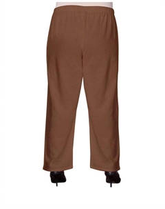 Широкие хлопковые брюки с мятой отделкой — коричневый цвет Plus, коричневый On the plus side