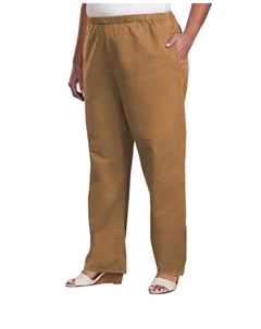 Свободные брюки из эластичного твила – светло-коричневого цвета On the plus side