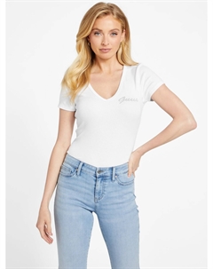 Футболка с логотипом Frankie, цвет Pure White Guess factory