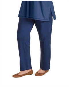 Свободные хлопковые трикотажные брюки темно-синего цвета плюс, темно-синий On the plus side