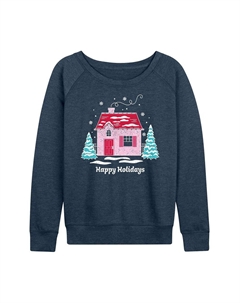 Женский розовый легкий свитшот из френч терри Holiday House, цвет Heather Indigo Licensed character