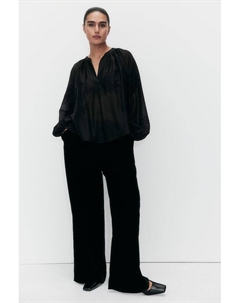 Вышитая блузка, черный H&m