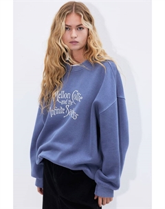 Толстовка оверсайз с принтом, синий H&m