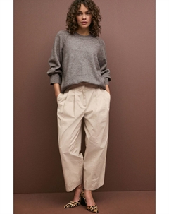 Брюки бочонки из хлопка, серый Next