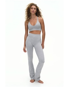 Бесшовные спортивные леггинсы из материала drymove с клешем, серый H&m