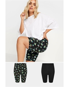 Леггинсы шорты 2 шт в упаковке, черный Yours curve