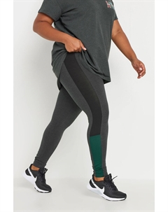 Леггинсы с цветными блоками для активного отдыха, серый Yours curve