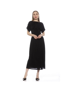 Женское платье длиной до пола с драпированными рукавами «летучая мышь» Luna, черный Alexia admor