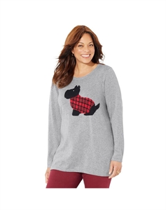 Уютный женский свитер больших размеров Critter, цвет Heather Grey Scotty Catherine's