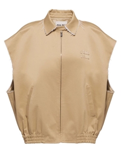 Блузка с нашивкой-логотипом, серый Miu miu