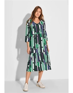 Платье миди с графическим принтом по всей поверхности, зеленый Cecil