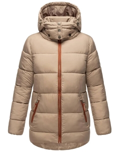 Зимняя куртка "Wattwölkchen", с капюшоном, модная женская стеганая куртка с контрастными деталями, коричневый Navahoo
