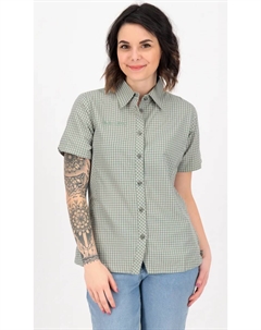 DEPROC Активная уличная блузка "МЕДНЫЕ ЖЕНЩИНЫ", также доступна в больших размерах, цвет Moss-Check Deproc active