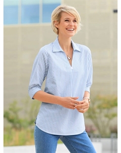 Блузка-рубашка, цвет Bleu-Weiß-Gestreift Classic basics