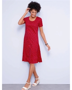 Классическое базовое платье из джерси "Jersey Dress", цвет Erdbeere-Ecru-Bedruckt Classic basics