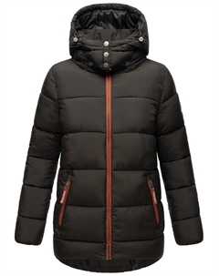 Зимняя куртка "Wattwölkchen", с капюшоном, модная женская стеганая куртка с контрастными деталями, черный Navahoo