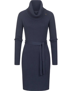 Платье-свитшот в стиле рэгвир "Мийя", теплое зимнее платье с широкой водолазкой, цвет морской волны Ragwear