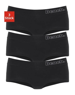 Трусики (3 шт.) изготовлены из качественного эластичного хлопка, черный Bench