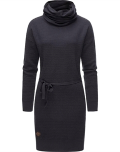 Платье-свитшот в стиле рэгвир "Babett Dress Intl.", теплое зимнее платье с широкой водолазкой, синий Ragwear