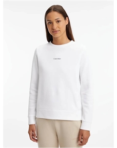 Толстовка "MICRO LOGO ESS SWEATSHIRT", с круглым вырезом, белый Calvin klein