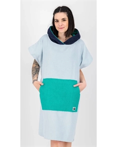 Poncho "Пончо для ванны PARLEE BEACH", пончо для купания с большим карманом-кенгуру и внутренним карманом, голубой Deproc active