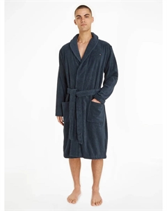 Халат Underwear (комплект, 2 шт., с поясом), с накладными карманами, цвет морской волны Tommy hilfiger