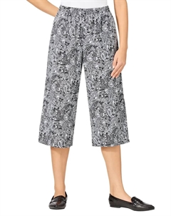 Классические базовые брюки-кюлоты, черно-белый Classic basics