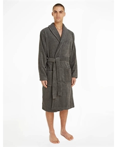 Халат Underwear (комплект, 2 шт., с поясом), с накладными карманами, серый Tommy hilfiger