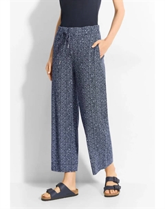 Кюлоты, эластичный пояс с кулиской, синий Cecil