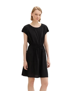 Джинсовое платье с принтом, миди, с боковыми карманами Denim, черный Tom tailor