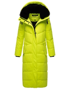 Стеганое пальто Наваху "Eyecatcher XIV", женское зимнее пальто со съемным воротником из искусственного меха, зеленый Navahoo