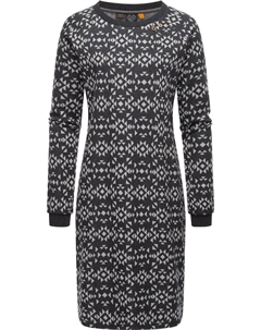 Платье-свитшот в стиле рэгвир "Дасса Ацтек", стильное платье с длинными рукавами на зиму, серый Ragwear