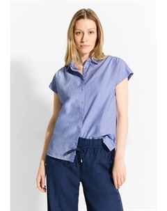 Блузка с короткими рукавами и планкой на пуговицах, цвет Blouse Blue Cecil