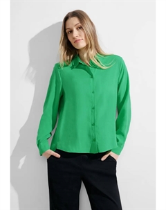 Однотонная блузка с длинными рукавами, зеленый Cecil