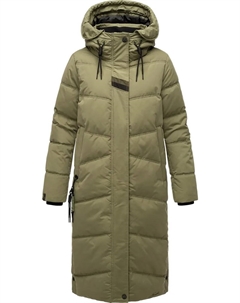 Стеганое пальто Наваху "Кушельмауси", современное женское зимнее пальто с большим капюшоном, зеленый Navahoo