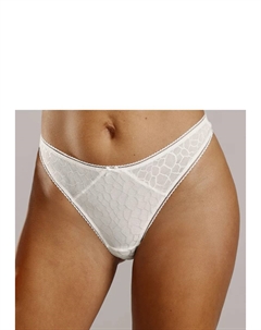Стринги "Кьяра" с графичным сетчатым узором, кремовый Lascana