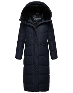 Стеганое пальто Наваху "Eyecatcher XIV", женское зимнее пальто со съемным воротником из искусственного меха, синий Navahoo