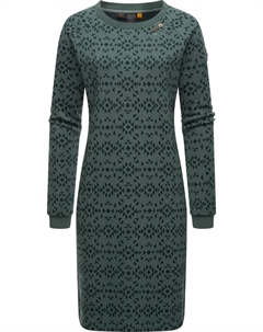 Платье-свитшот в стиле рэгвир "Дасса Ацтек", стильное платье с длинными рукавами на зиму, зеленый Ragwear