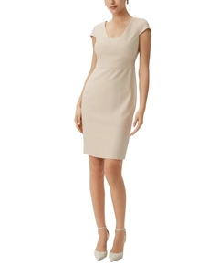 Платье-футляр из вискозы и эластана, цвет Sand Comma,