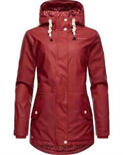 Дождевик "Oceans Heart", с капюшоном, стильный непромокаемый плащ с капюшоном, красный Navahoo