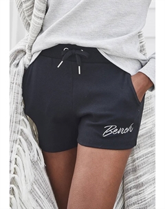 Шорты для отдыха в стиле Loungewear с маленькой блестящей вышивкой логотипа, костюм для отдыха Loungewear, черный Bench