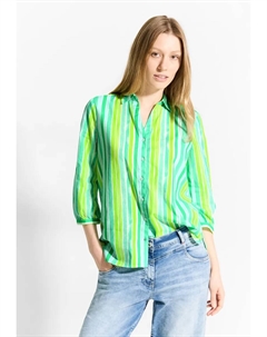 Блузка-рубашка с планкой на пуговицах, зеленый Cecil