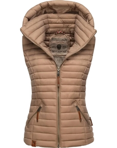 Стеганый жилет Наваху "Шадаа", стильный женский жилет без рукавов с капюшоном, коричневый Navahoo