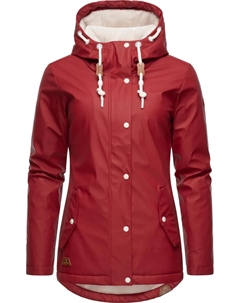 Дождевик "Мардж" с капюшоном, женский зимний плащ на теплой подкладке, красный Ragwear